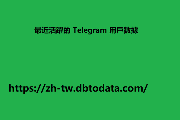 最近活躍的 Telegram 用戶數據